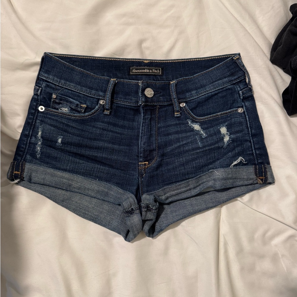 Abercrombie & Fitch Dark Blue Denim Shorts